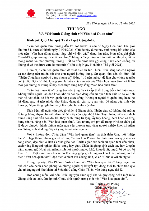 Thu ngo Giang sinh Van hoa Quan tam